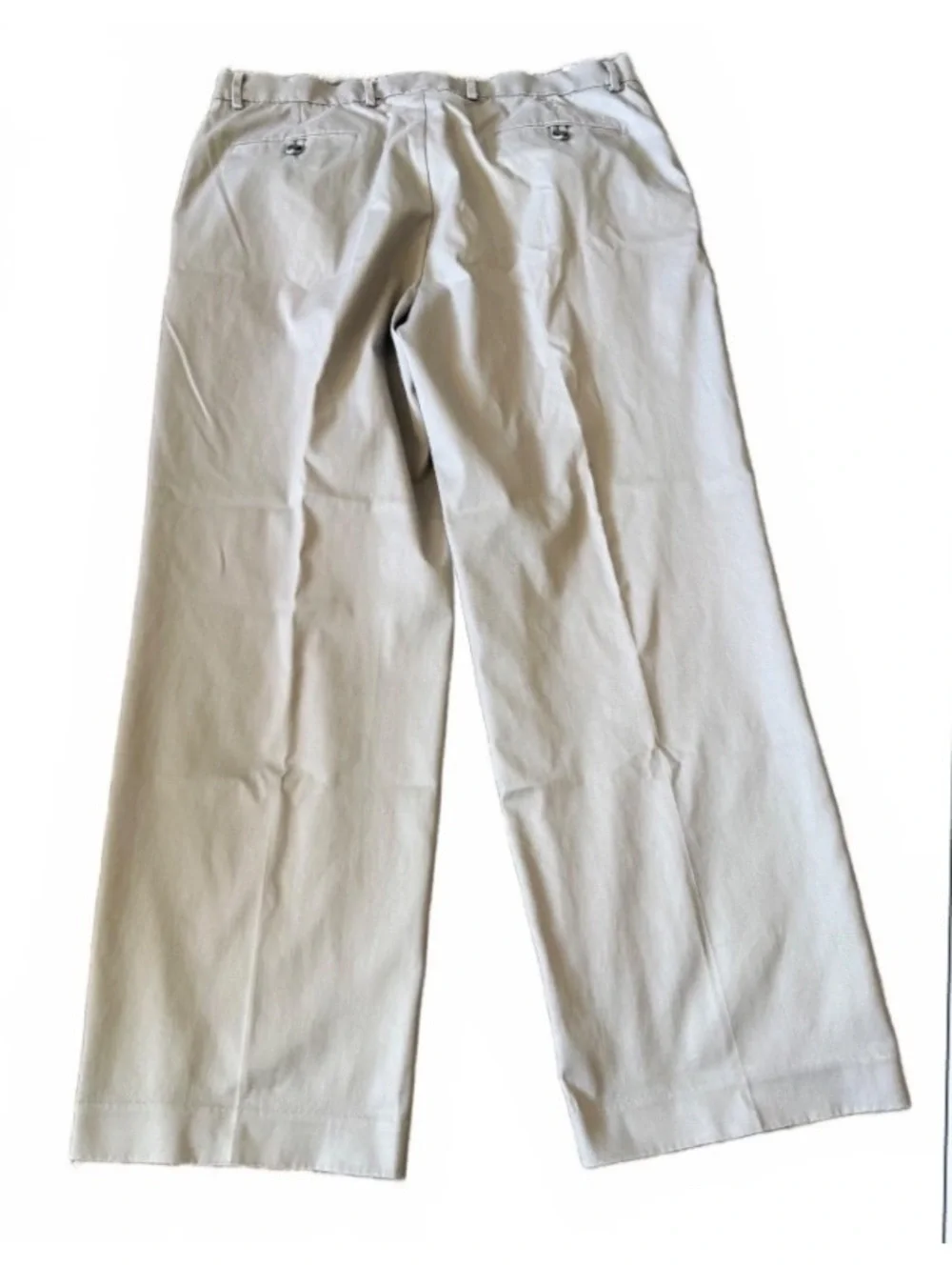 Dockers Men’s 38x30 Khaki Pants Flat Front Straight Leg Beige Casual Trousers